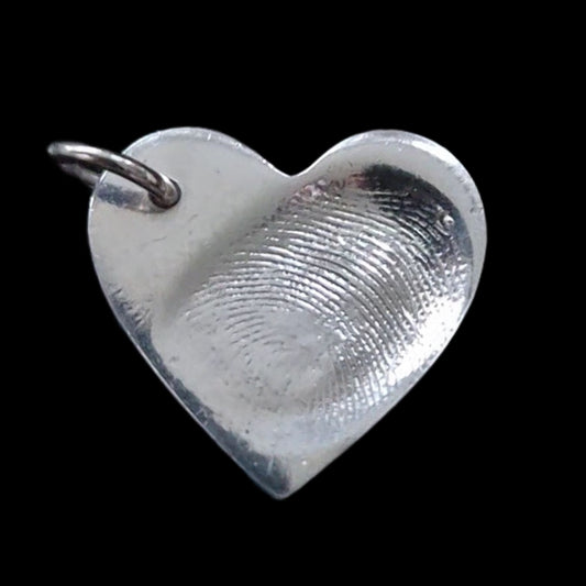Custom Silver Finger Print Charm