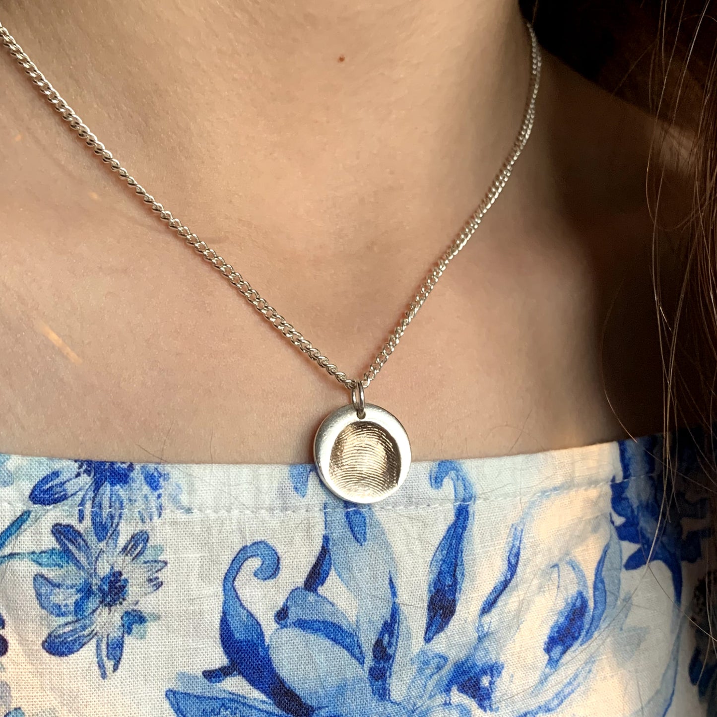 Custom Silver Finger Print Charm (with Free Print Kit)