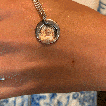 Custom Silver Fingerprint Necklace (with Free Print Kit)