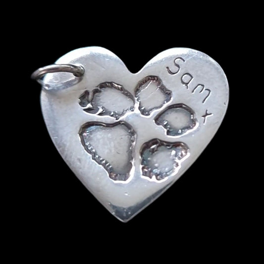 Custom Silver Pet Print Charm