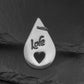 Custom Handwriting on Silver Print Charm