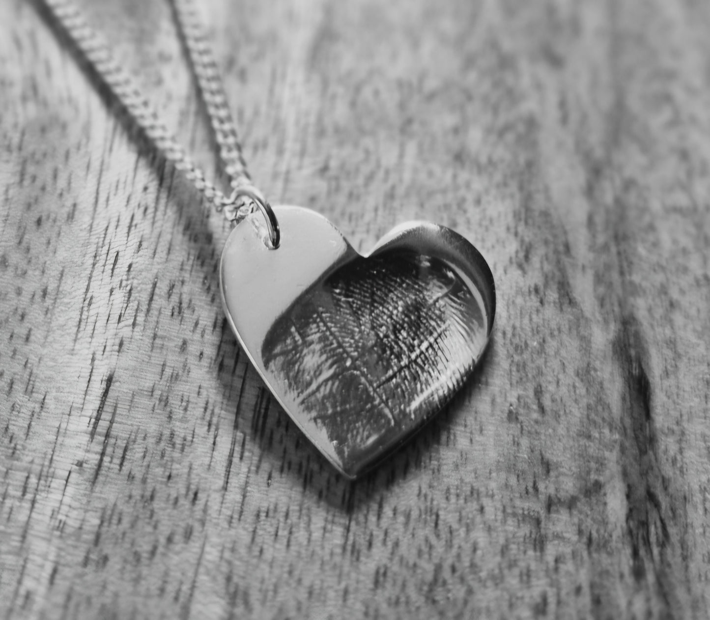 Custom Silver Finger Print Charm