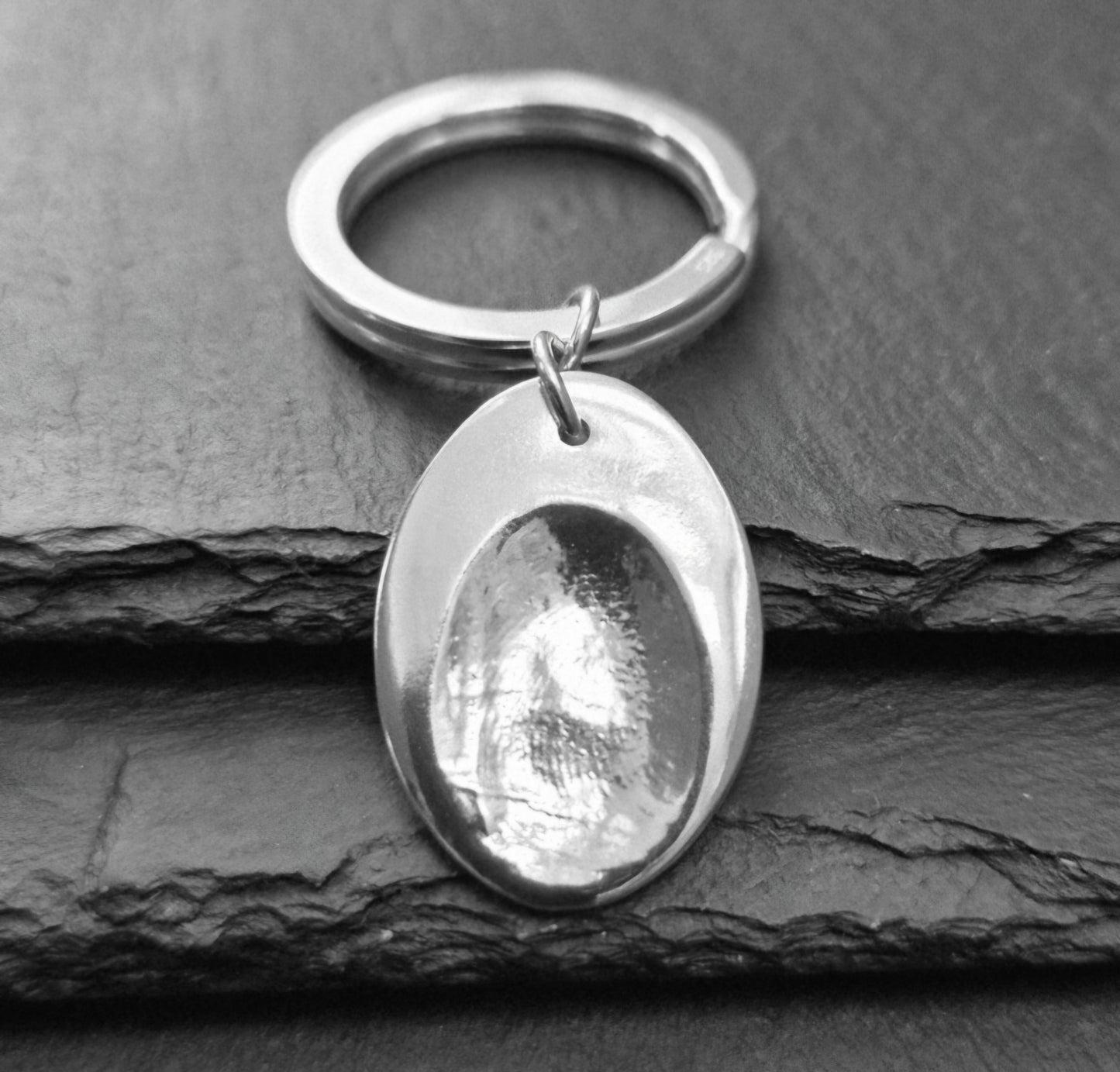 Custom Silver Finger Print Charm