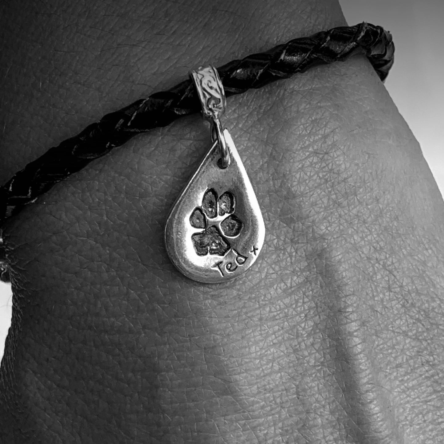 Custom Silver Pet Print Charm