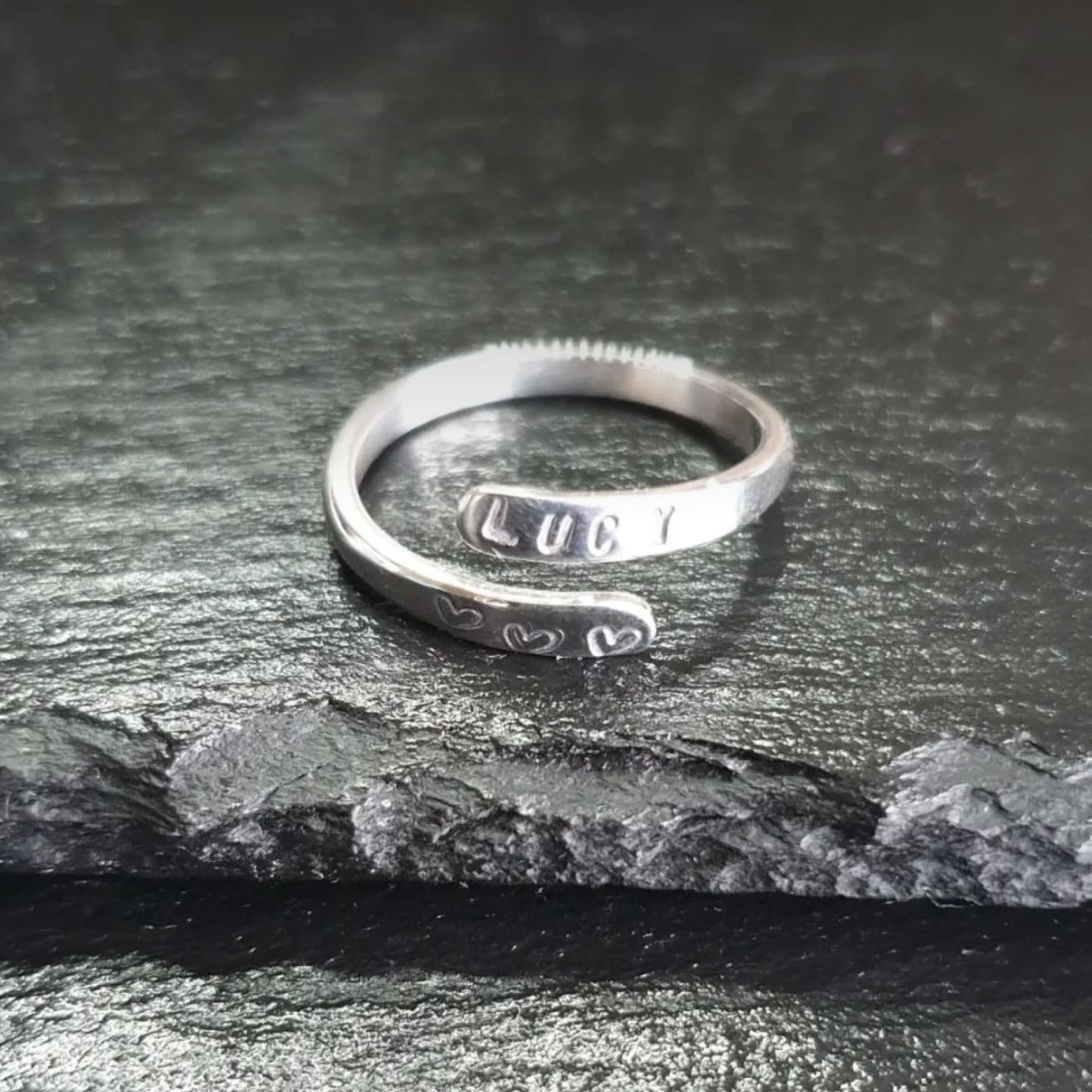 Custom Inscribed Silver Rings