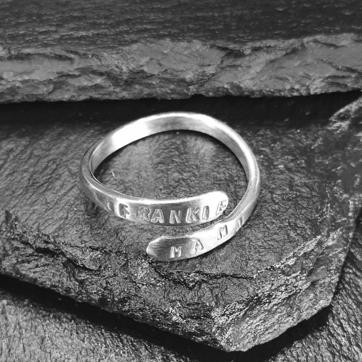 Custom Inscribed Silver Rings