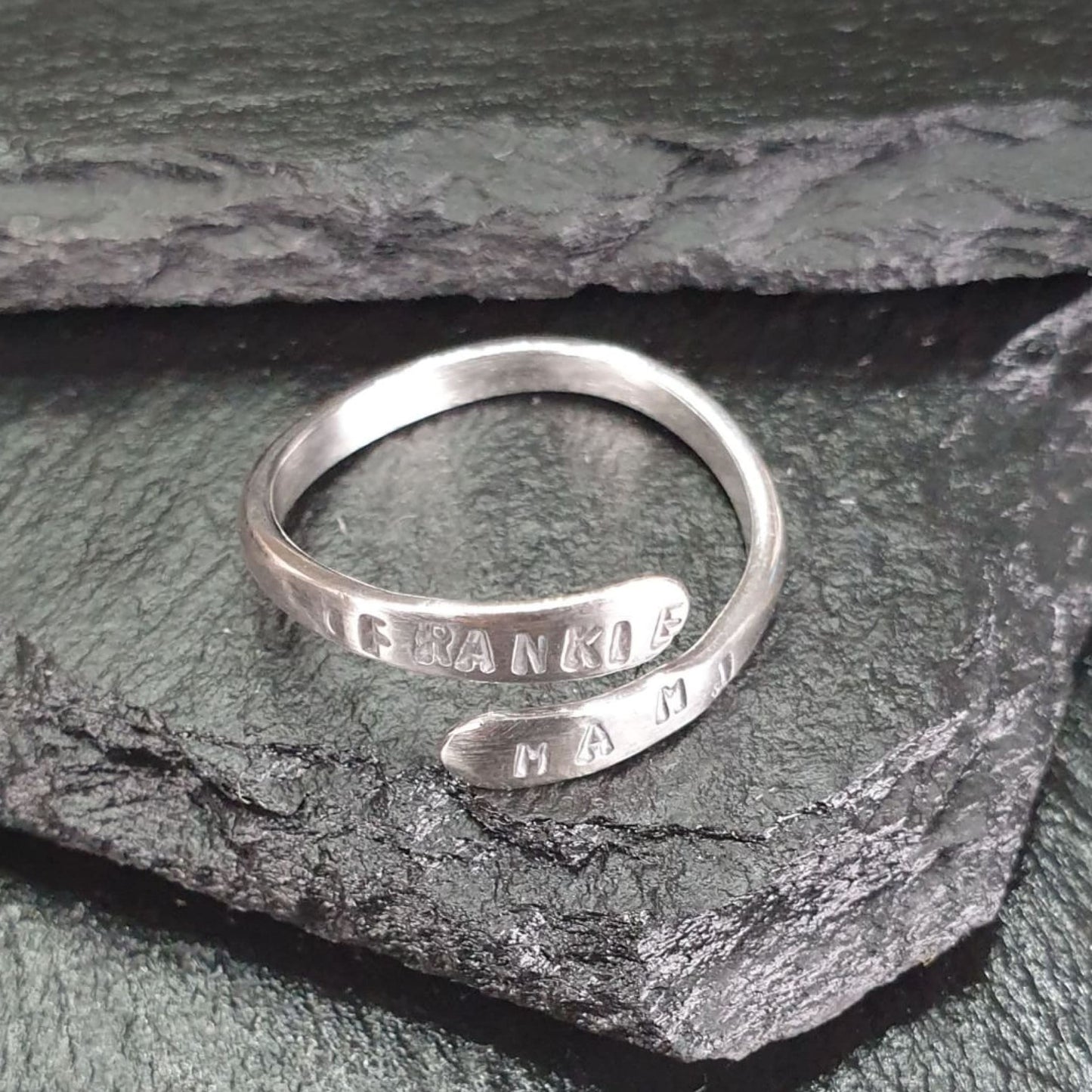 Custom Inscribed Silver Rings