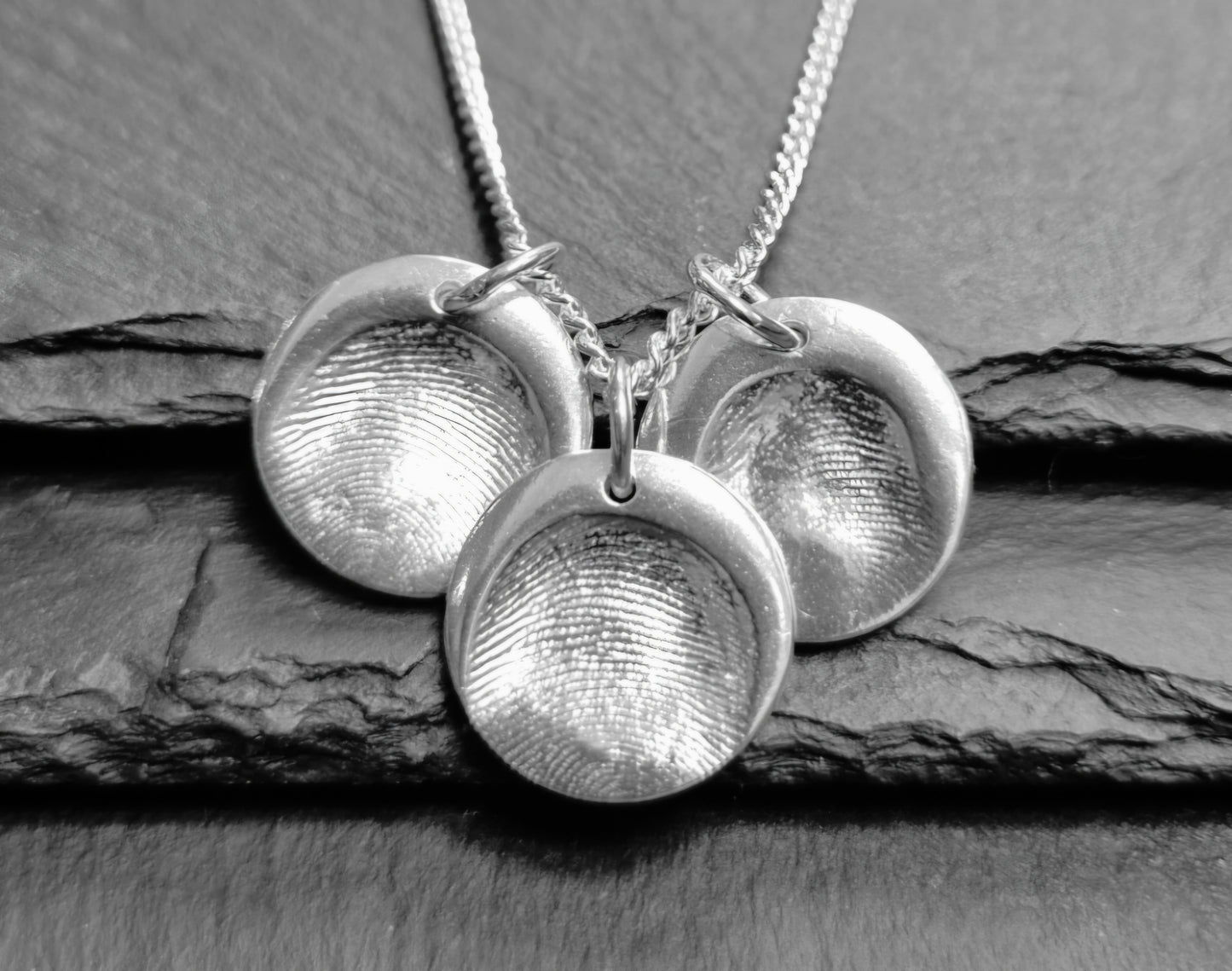 Custom Silver Finger Print Charm