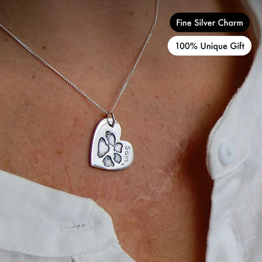 Custom Silver Pet Print Charm (with Free Print Kit)